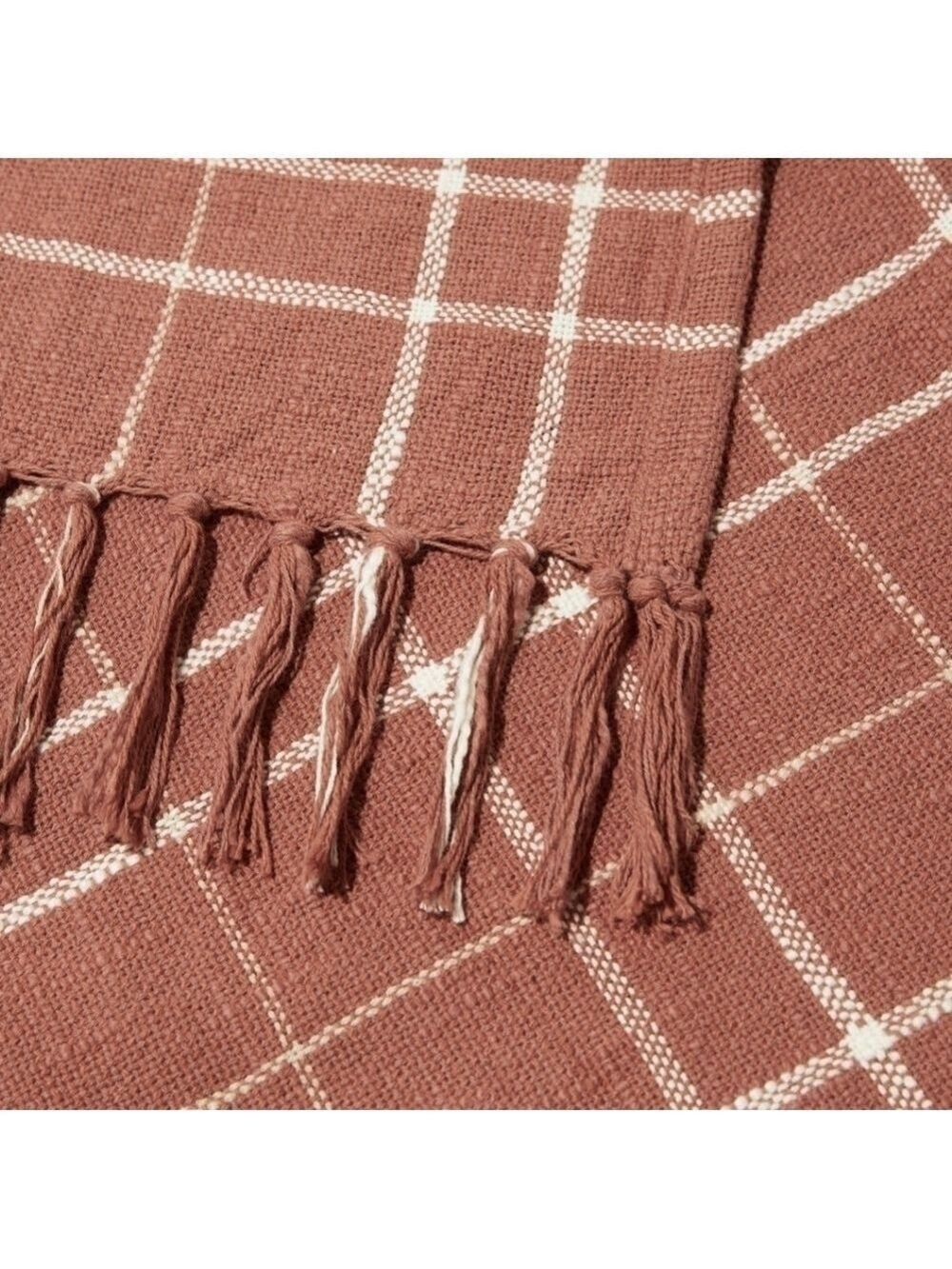 Little Korboose Woven Throw Blanket Rust NWT April Nemeth - Picture 3 of 9